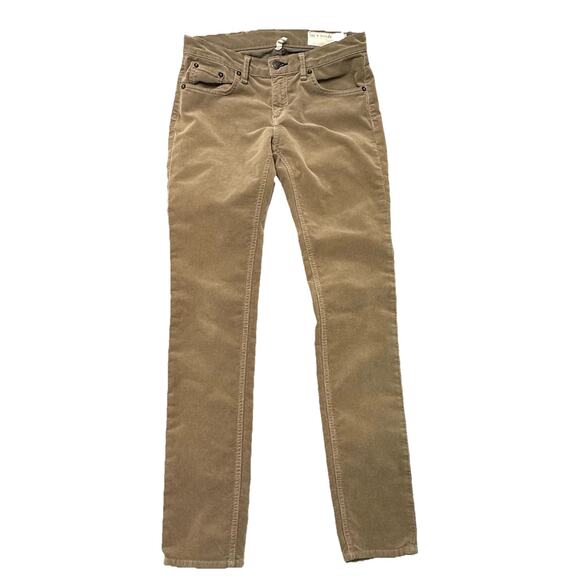 Rag & Bone Women’s 26 Tan Jean Corduroy Skinny Pants Ankle Crop Desert Khaki - Picture 1 of 9